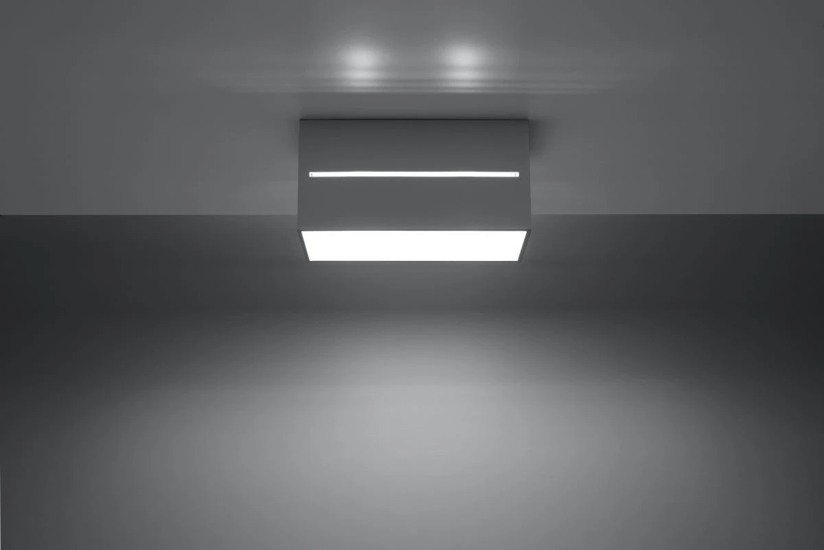 Sollux LOBO Moderne Aufbauleuchte Eckig Grau 2-flg. GU10 – Bild 2