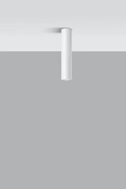 Sollux LAGOS Moderne Aufbauleuchte Rund Weiss 1-flg. GU10 6x30cm