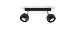 Sollux OCULARE Deckenlampe Schwarz 2-flg. GU10