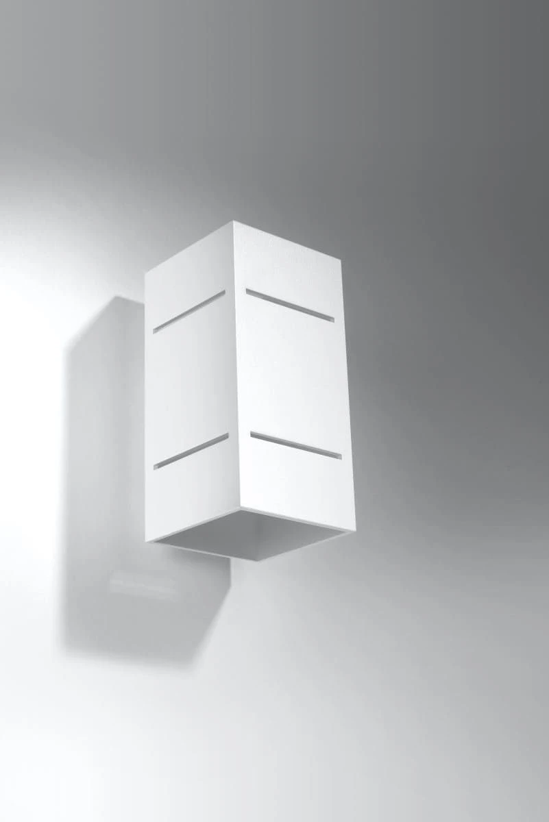 Sollux BLOCCO Moderne Wandleuchte Eckig Weiss 1-flg. G9