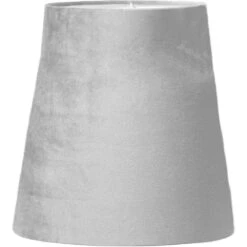 Lampenschirm Textil Samt Hellgrau PR Home Queen 10x10cm Befestigungsklipp Für Kerzen Leuchtmittel