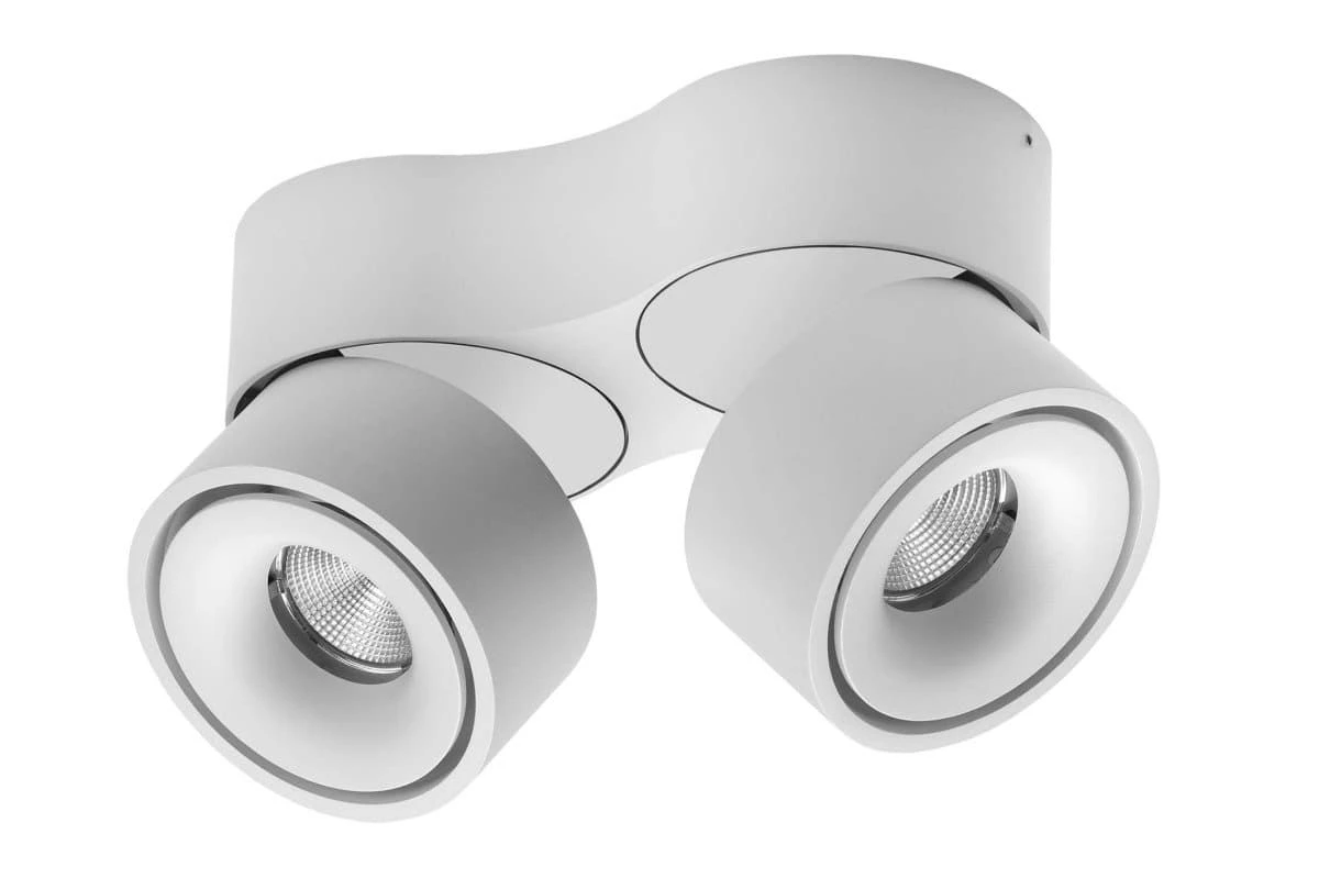 Lumexx Double LED Aufbauleuchte Weiß/weiß 2x10W, 2x680lm, 2700k