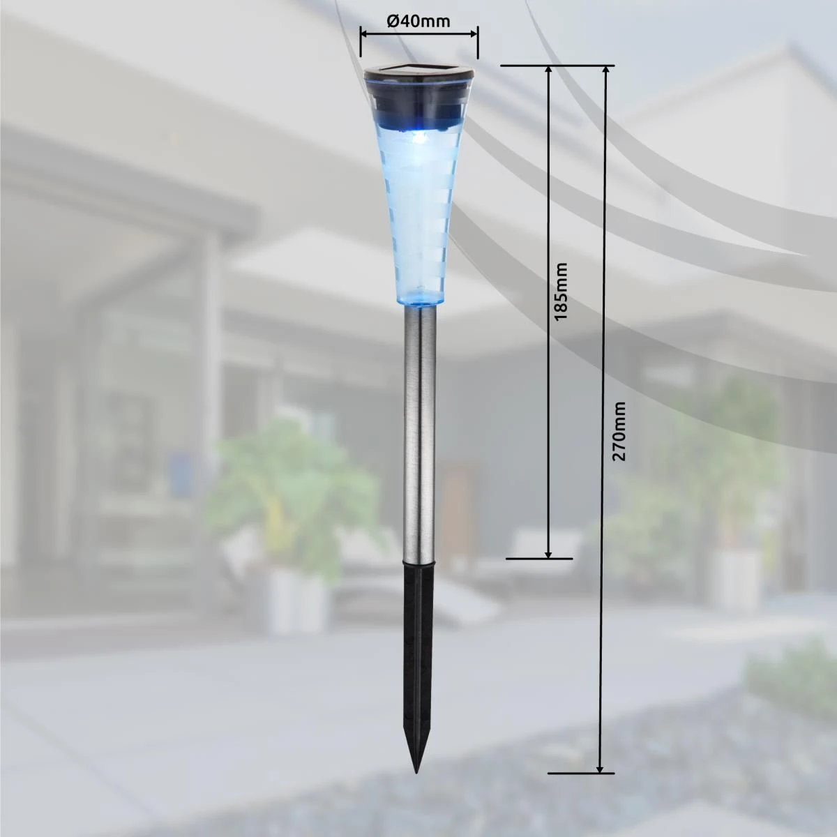 Globo SOLARLEUCHTE 5er Set EDELSTAHL Kunststoff Klar Satiniert, 1XRGB LED – Bild 8