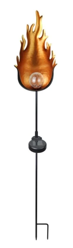 LED Solarlampe Erdspieß Im Flammendesign Von Globo