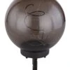 LED Solarleuchte Kugel 200mm Rauch Kunststoff Mit Lichterkette Innen Von Globo