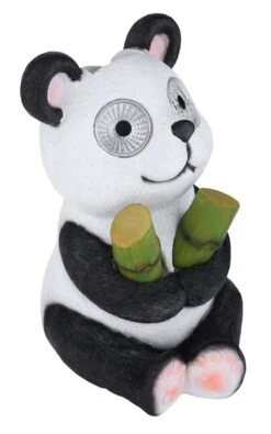 LED Solarleuchte Panda Sitzend 13,5x17x23cm Von Globo