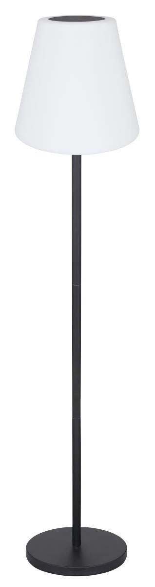 RGBW LED Solar Stehleuchte 34x150cm Metall Kunststoff Schwarz Matt Opal Von Globo