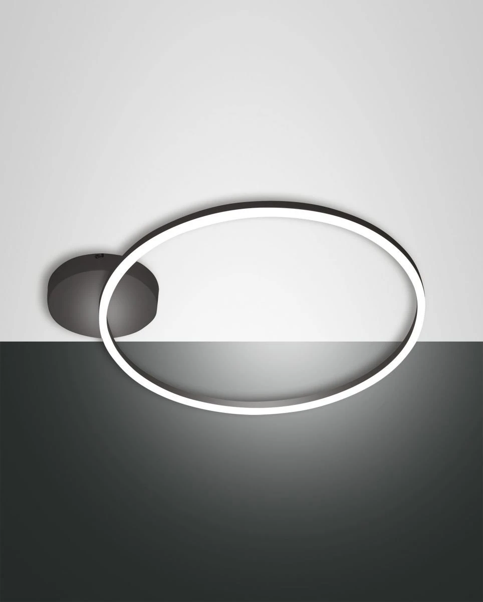 LED Deckenleuchte Schwarz Satiniert Fabas Luce Giotto 3240lm