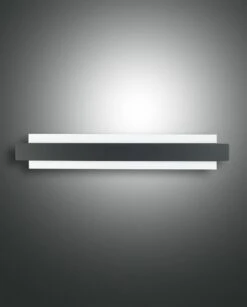 LED Wandleuchte Schwarz Satiniert Fabas Luce Regolo 2100lm