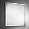 LED Deckenleuchte Chrom Fabas Luce Osaka 30x30cm 1000lm