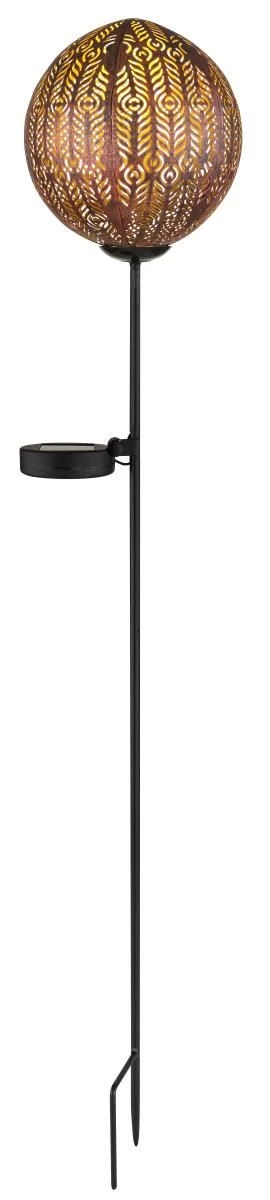 LED Solar Erdspitz Mit Dekorkugel Metall 155x900mm Von Globo – Bild 2
