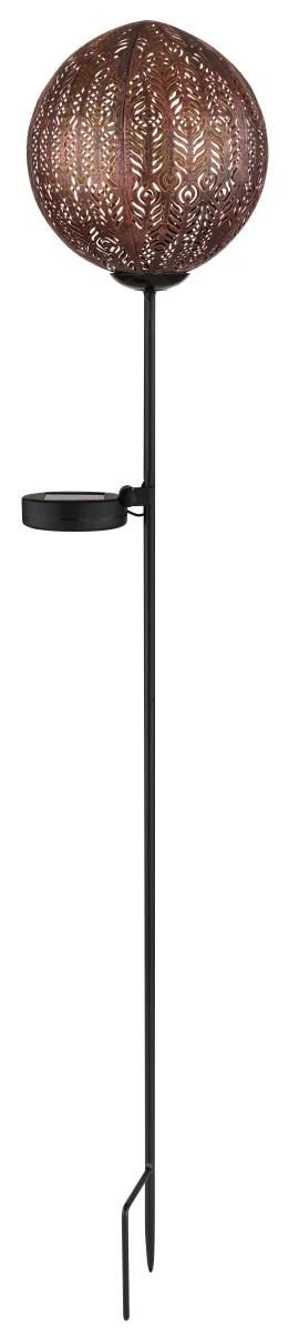 LED Solar Erdspitz Mit Dekorkugel Metall 155x900mm Von Globo