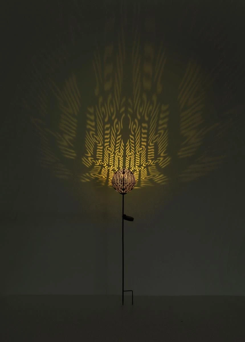 LED Solar Erdspitz Mit Dekorkugel Metall 155x900mm Von Globo – Bild 5