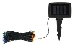 Globo SOLAR Lichterkette Kunststoff Schwarz 100x RGB LED