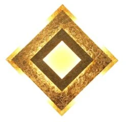 Luce Design Window LED Wandleuchte Goldfarbend 1600lm 3000K 55x39x39cm Dimmbar