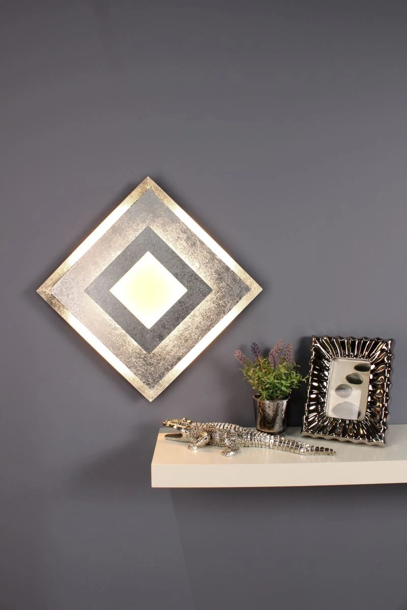 Luce Design Window LED Wandleuchte Silber 1600lm 3000K 55x39x39cm Dimmbar – Bild 5