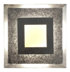 Luce Design Window LED Wandleuchte Silber 1600lm 3000K 55x39x39cm Dimmbar