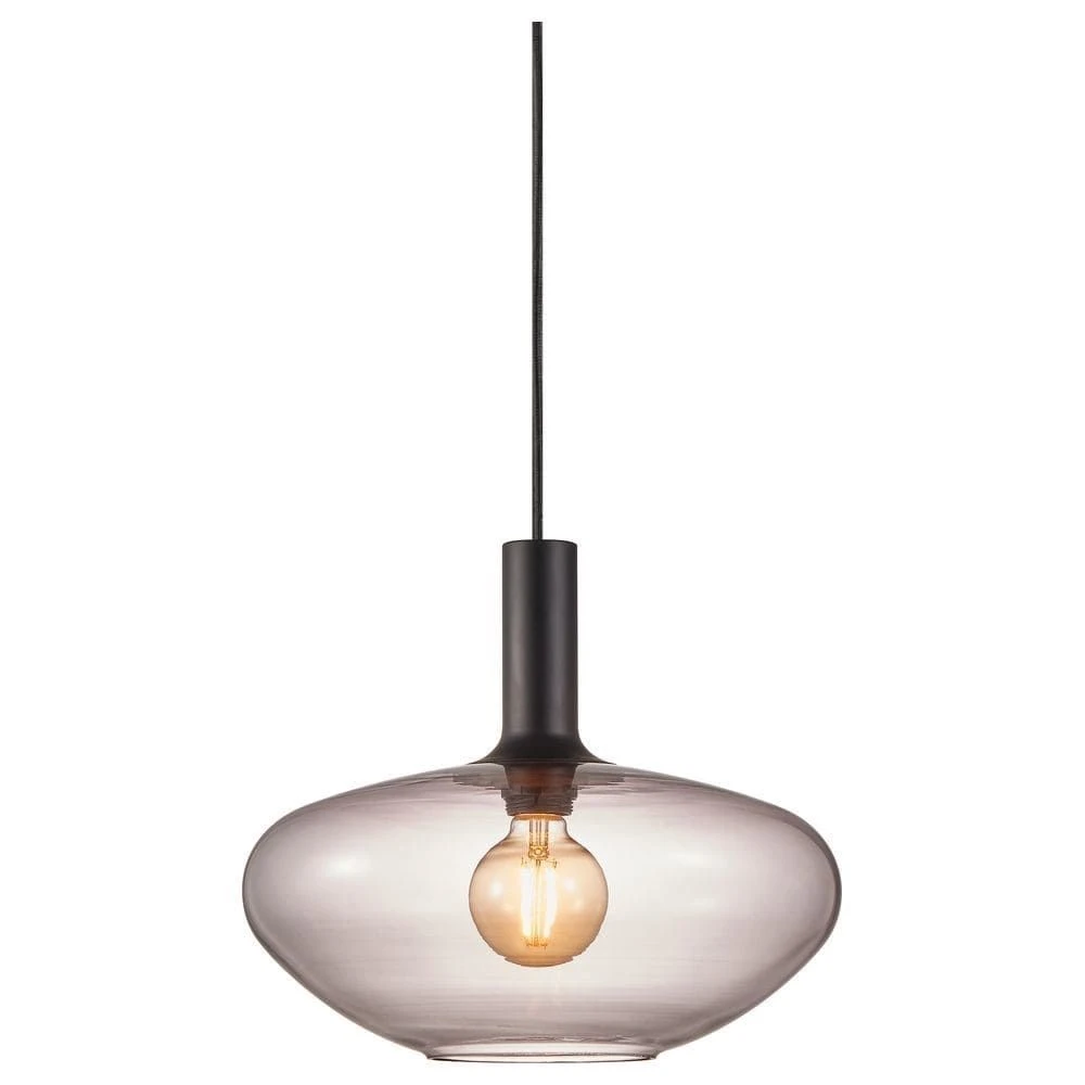 Hängelampe Rauchglas Nordlux Alton 35 Schwarz E27
