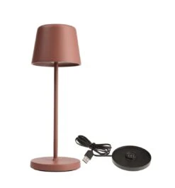 Deko Light Akku Tischlampe Canis Mini Terracotta Dimmbar Mit Ladesockel 2200/3000K IP65