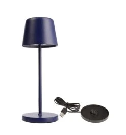 Deko Light Akku Tischlampe Canis Mini Blau Dimmbar Mit Ladesockel 2200/3000K IP65
