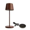 Deko Light Akku Tischlampe Canis Mini Rostfarben Dimmbar Mit Ladesockel 2200/3000K IP65