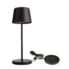 Deko Light Akku Tischlampe Canis Mini Schwarz Dimmbar Mit Ladesockel 2200/3000K IP65