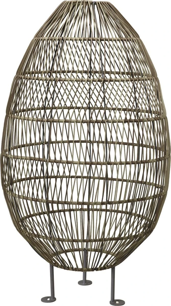 Terrassen Stehleuchte PR Home Hanoi 100x55cm Kunststoff Rattan Natur Braun