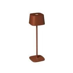 KONSTSMIDE Capri LED USB Akku Tischleuchte Terrakotta Dimmbar 2700/3000K