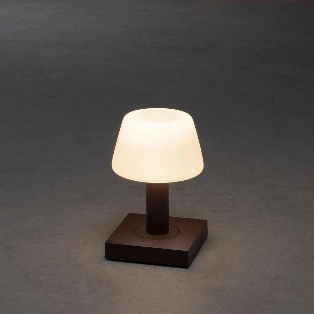 KONSTSMIDE Monaco Akku Tischleuchte IP54 Rostfarben Dimmbar 2700/3000K – Bild 5