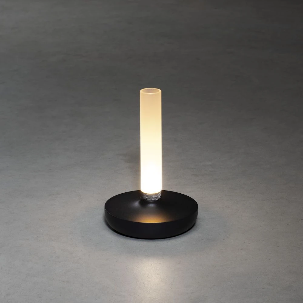KONSTSMIDE Biarritz Akku Tischleuchte IP54 Schwarz Dimmbar 1800/3000/4000K – Bild 3