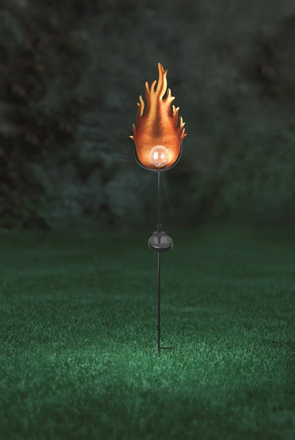 LED Solarlampe Erdspieß Im Flammendesign Von Globo – Bild 4