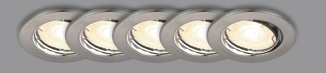 LED Einbaustrahler Nickel Gebürstet Nordlux Canis 5er Set GU10 A 345lm 2700K – Bild 5