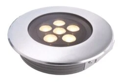 Deko Light Flat I WW Bodeneinbaustrahler Außen LED Silber IP67 860lm 3000K >80 Ra 20° Modern