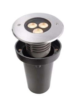 Deko Light Bodeneinbaustrahler I WW Bodeneinbaustrahler Außen LED Silber IP67 370lm 3000K >80 Ra 45° Modern