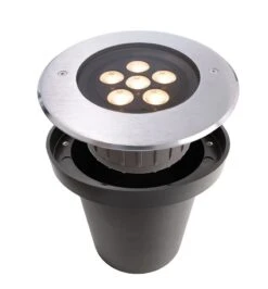 Deko Light HP I WW Bodeneinbaustrahler Außen LED Silber IP67 540lm 3000K >80 Ra 20° Modern