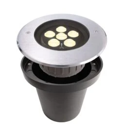 Deko Light Bodeneinbaustrahler Außen LED Silber IP67 700lm 3000K >80 Ra 45°/35° Modern
