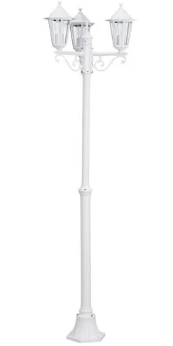 EGLO LATERNA 5 Außen Wegeleuchte, 3x E27, IP44, Weiss, 22996