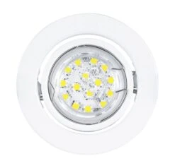 EGLO LED Einbaustrahler GU10, 3W, Weiss, Schwenkbar, Rund