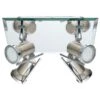 EGLO TAMARA 1 LED Deckenspot, Quadrat, 4-flg. GU10 Nickel-matt, Chrom