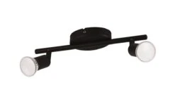 EGLO BUZZ-LED Deckenstrahler Schwarz 2x GU10 28,5x6,5cm