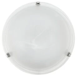 EGLO SALOME Wand & Deckenleuchte E27 Chrom, Alabaster