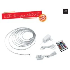 RGB Move LED Lichtband 5m Mit Fernbedienung & Farblaufband Funktion