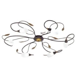 EGLO GERBERA 1 Deckenleuchte, 6er, G9 Antik-braun, Gold