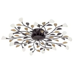 EGLO CAMPANIA Deckenleuchte G4 Antik-braun, Gold, Gekalkt