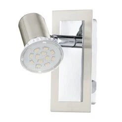 EGLO ROTTELO LED Wandspot, Wippschalter, 1-flg. GU10 Nickel-matt, Chrom