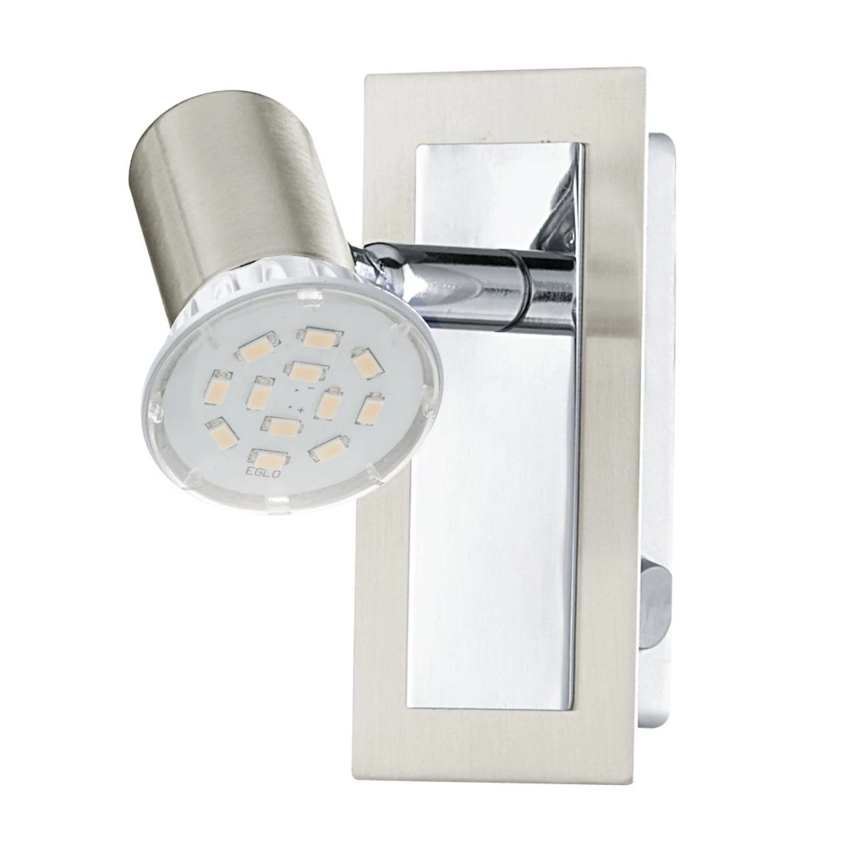 EGLO ROTTELO LED Wandspot, Wippschalter, 1-flg. GU10 Nickel-matt, Chrom