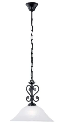 EGLO MURCIA Hängeleuchte E27 Schwarz, Alabaster