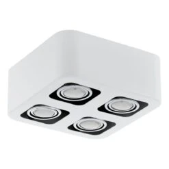 EGLO TORENO LED Aufbauleuchte 4er, GU10 Weiss, Chrom