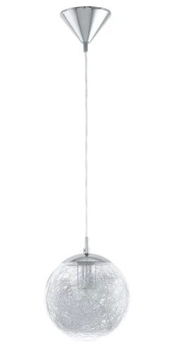 EGLO LUBERIO Hängeleuchte E27 Chrom, Klar-alu