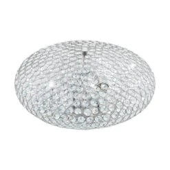 EGLO CLEMENTE Kristall Deckenleuchte Ø450, 3-flg., E27, Chrom, Klar